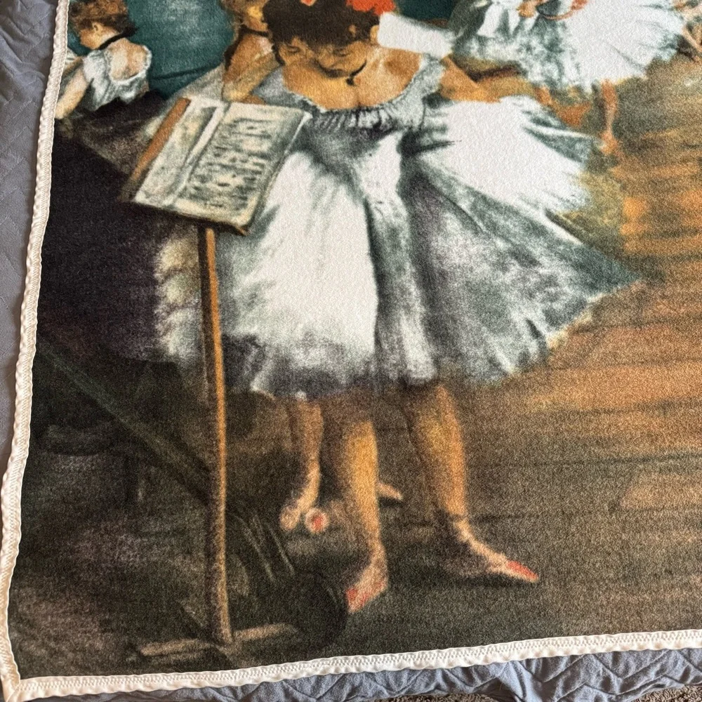 Degas The Dance Class Ballet Dancers Vintage‎ Fleece Throw Blanket